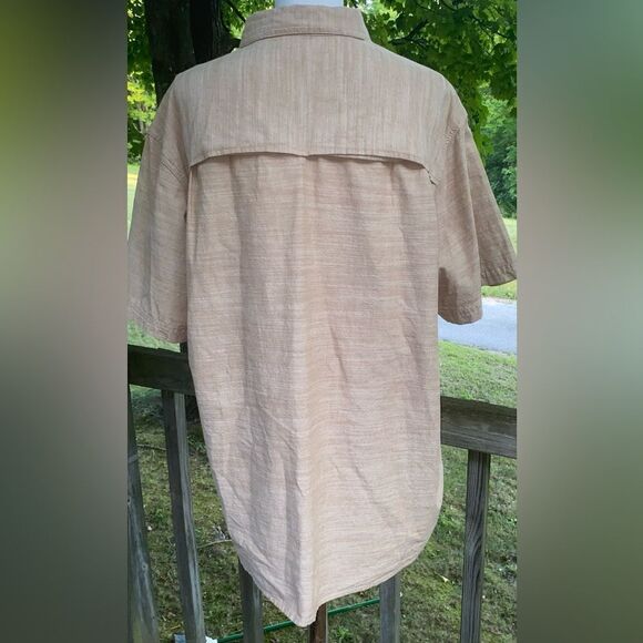 Hobbs Creek Men’s Beige Vented Outdoor Cotton Button Front Shirt Size XL - Picture 4 of 6